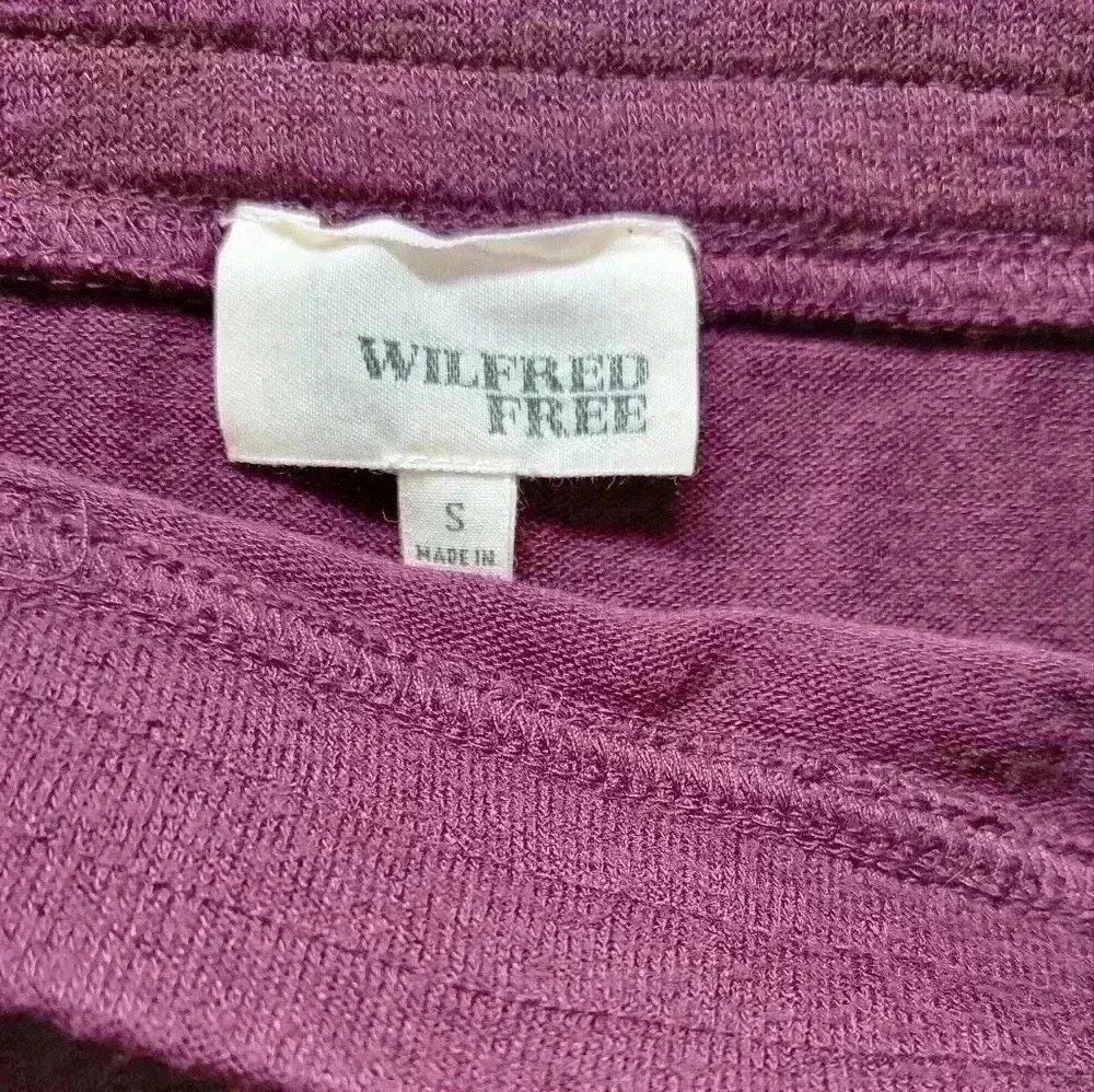 Wilfred free burgundy jersey side ruched pencil skirt small